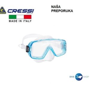 Maska za ronjenje Cressi sirena prozirna tirkiz