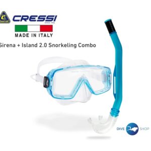 Ronilacki set Cressi Sub sirena island tirkiz