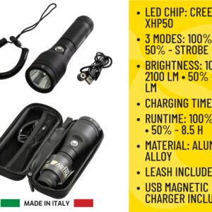 Ronilacka lampa cressi Astra 2100 Torch black-NA MAGNET PUNJIVA